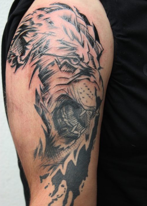Löwe InSkin Tattoo Dave Beier Radolfzell