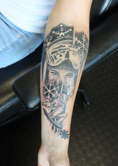 Snowboard InSkin Tattoo Dave Beier Radolfzell